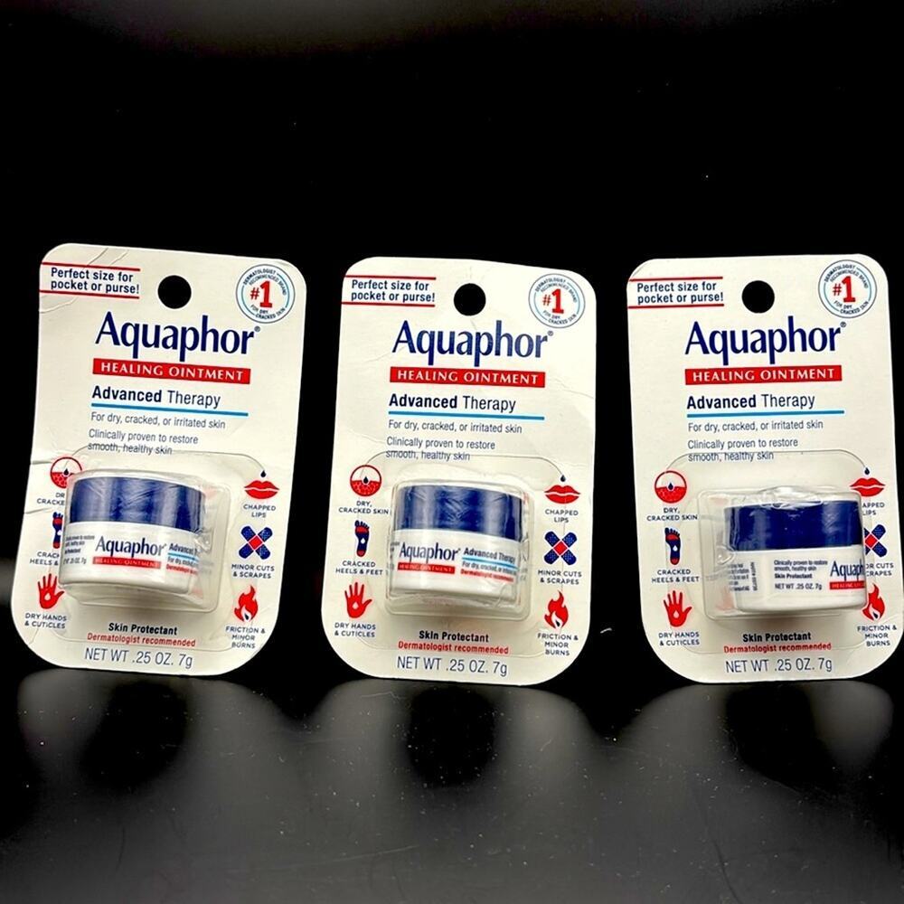 Lot of 3 - Aquaphor Healing Ointment, Advanced Therapy .25oz.